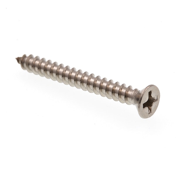 Sheet Metal Screw, Self-Tap, Flat, Phil Dr No. 6 X 1-1/4in 18-8 Stainless Steel 25PK